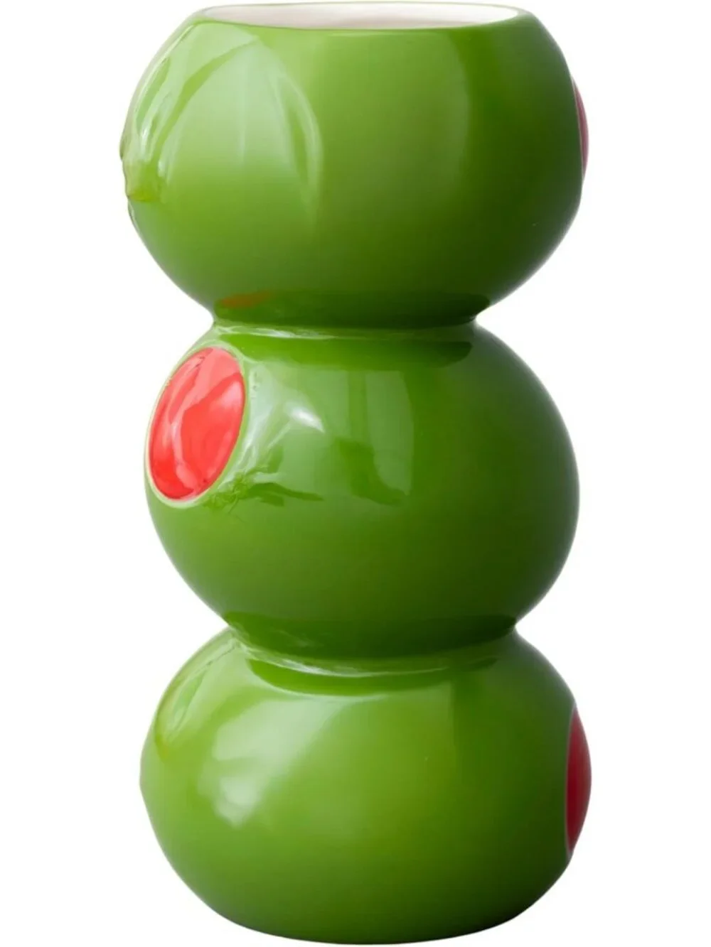Chic Novelty Ceramic Vase - Stacked Olives Design for Home Decor & Gifts